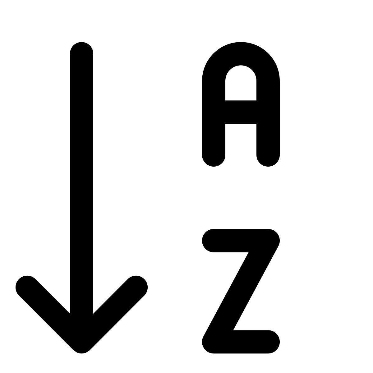 sort alphabetical icon