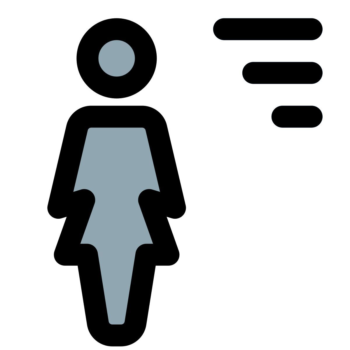 외부 정렬 문서 왼쪽 비즈니스우먼 포털 fullsinglewoman 채워진 tal revivo icon