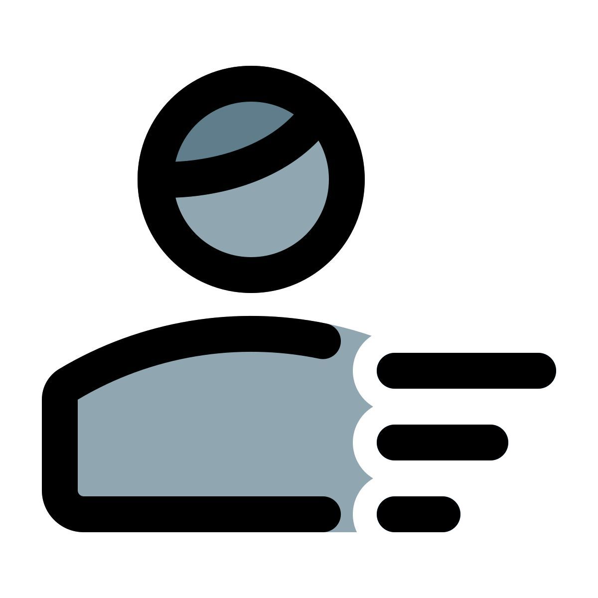 왼쪽 정렬 사용자 목록 icon