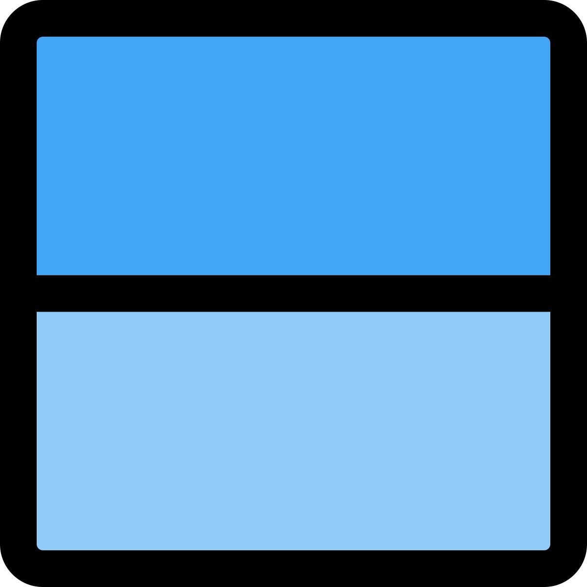 frame with two segments icon