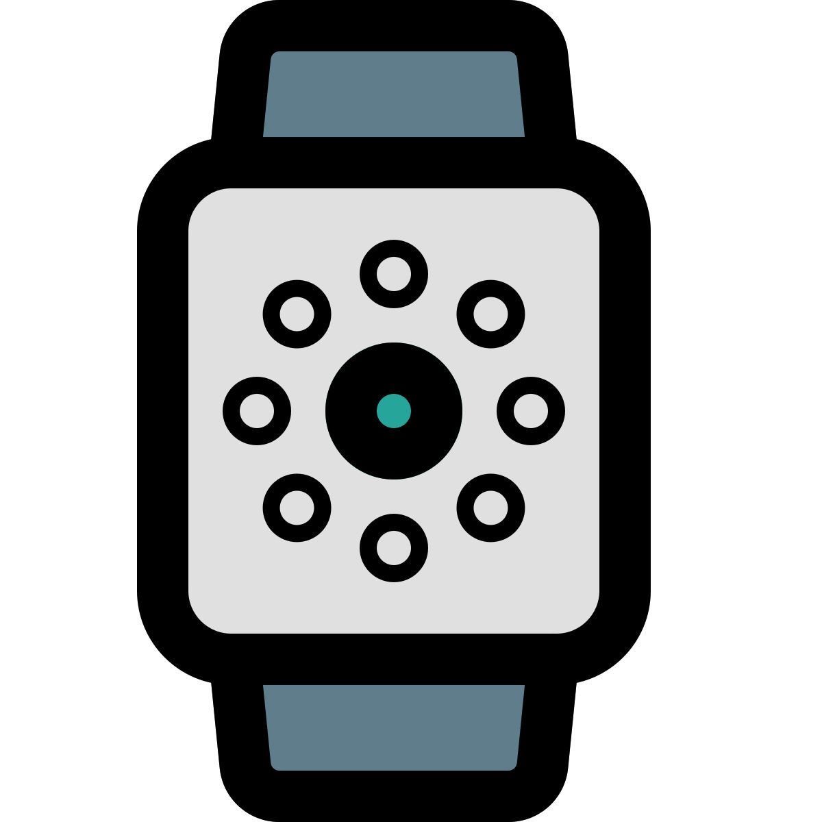square smartwatch face icon