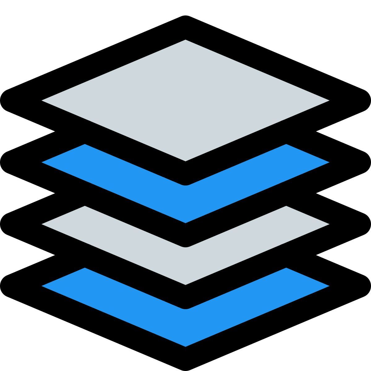 structure externe du programme d'impression empilé isolé sur fond blanc impression remplie tal revivo icon