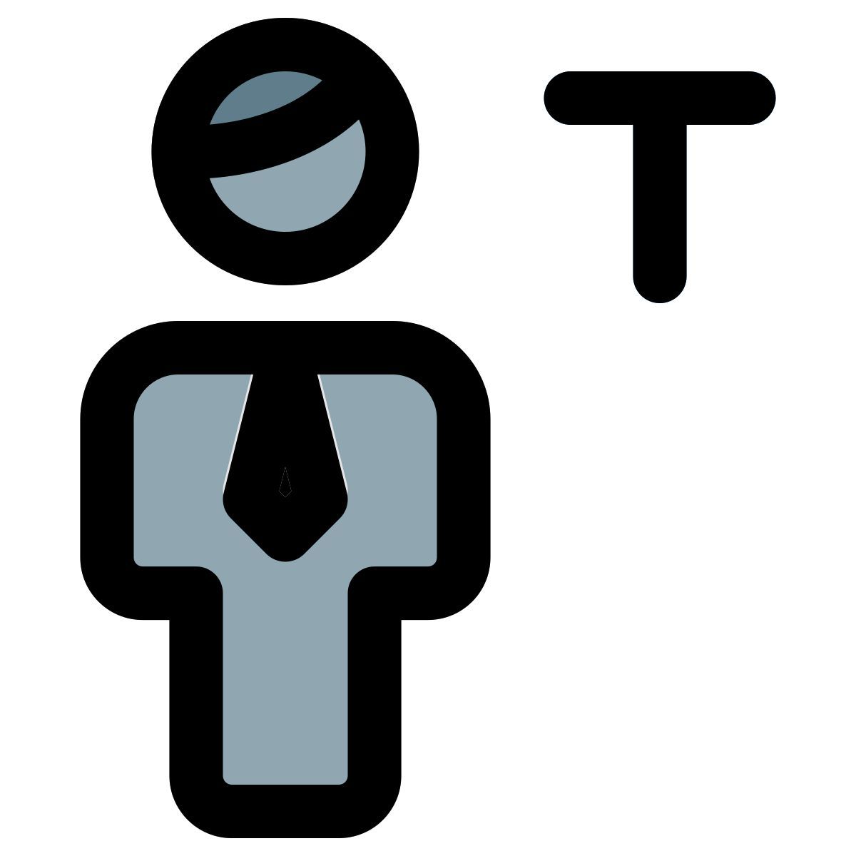 text edit of a document for label and title layout icon