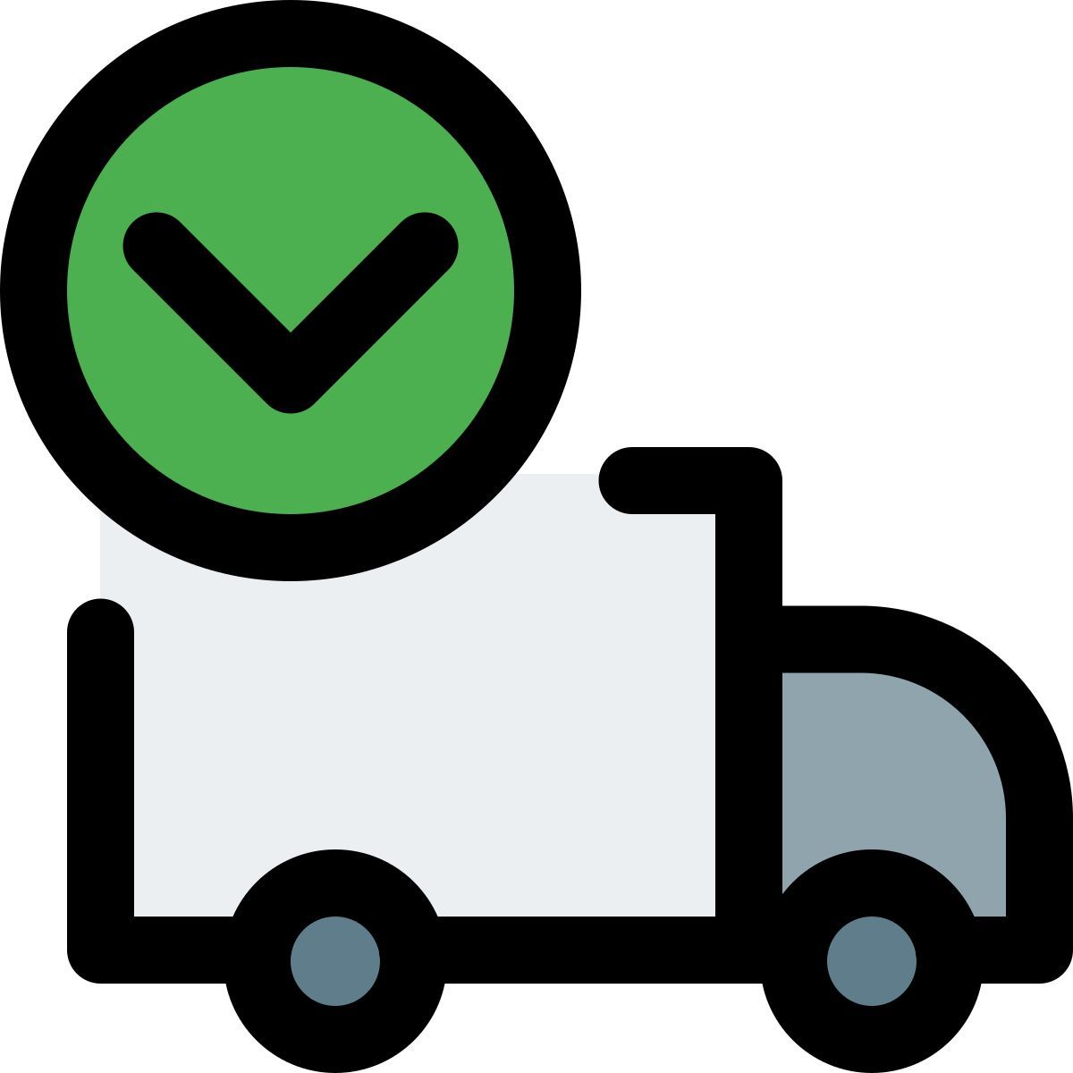 unloading delivery truck icon