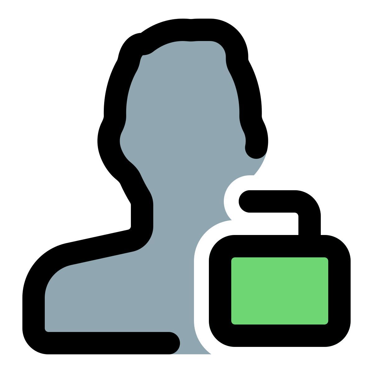 user unlocking access icon