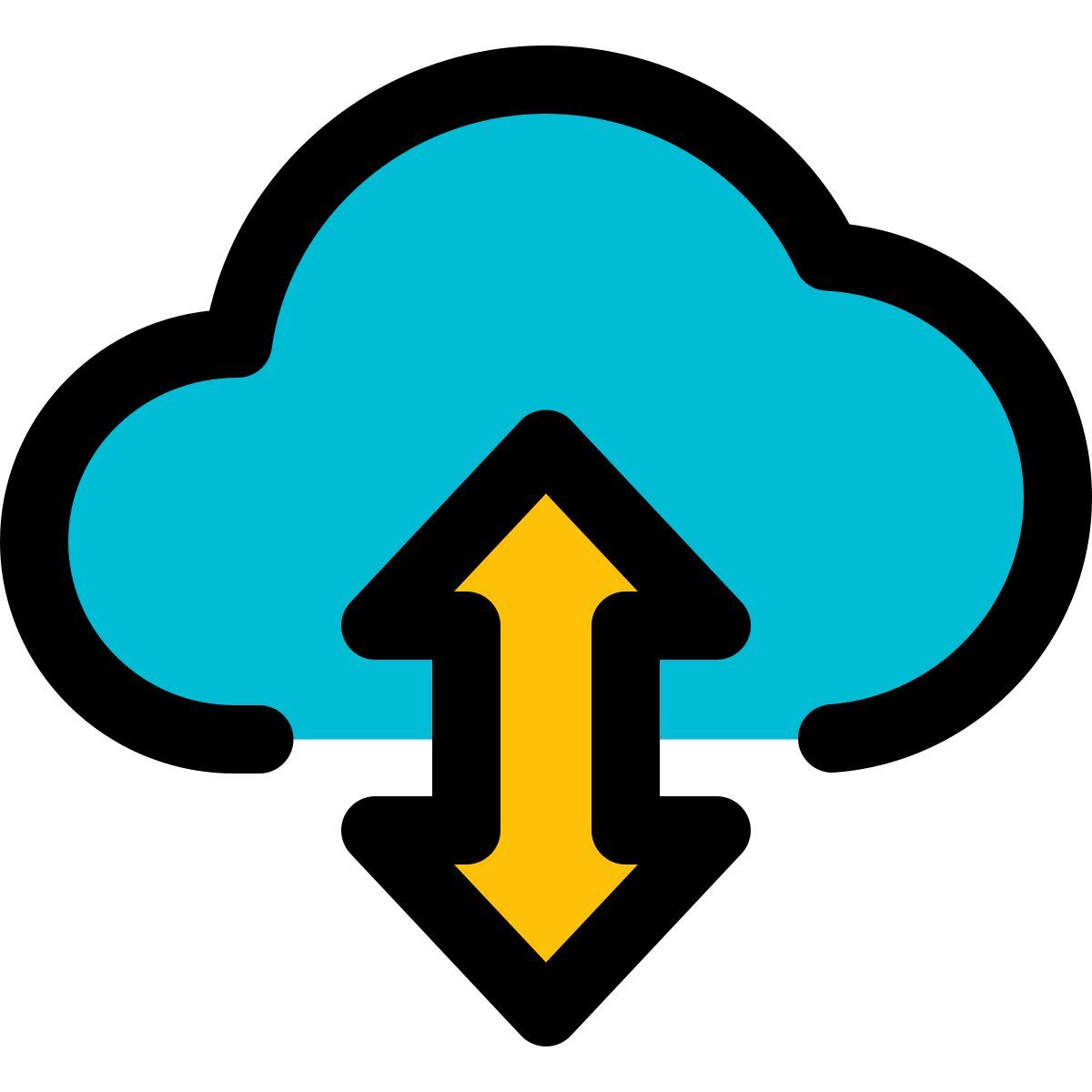 cloud datenaustausch icon