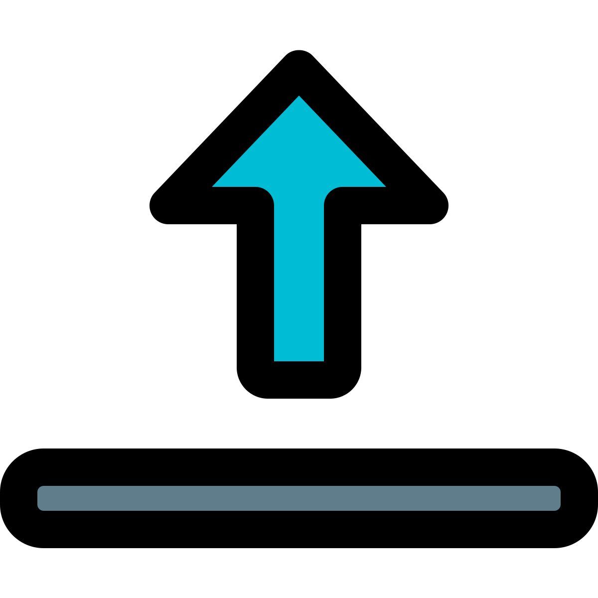 externe upload processing bar with upwards arrow logotype upload filled tal revivo icon