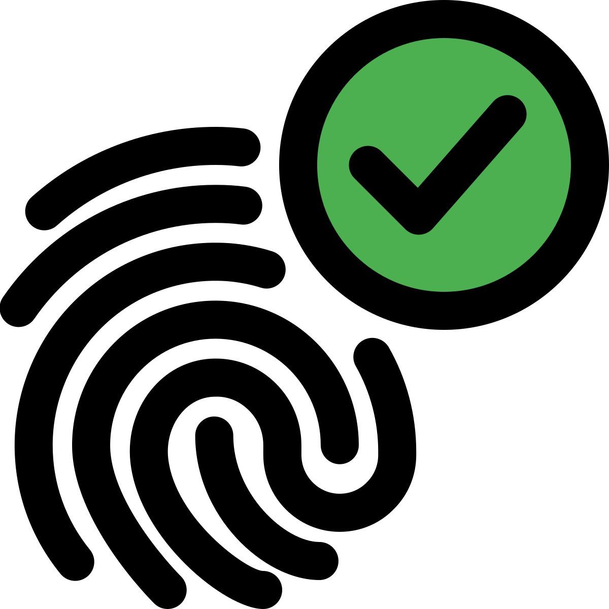 verified fingerprint icon