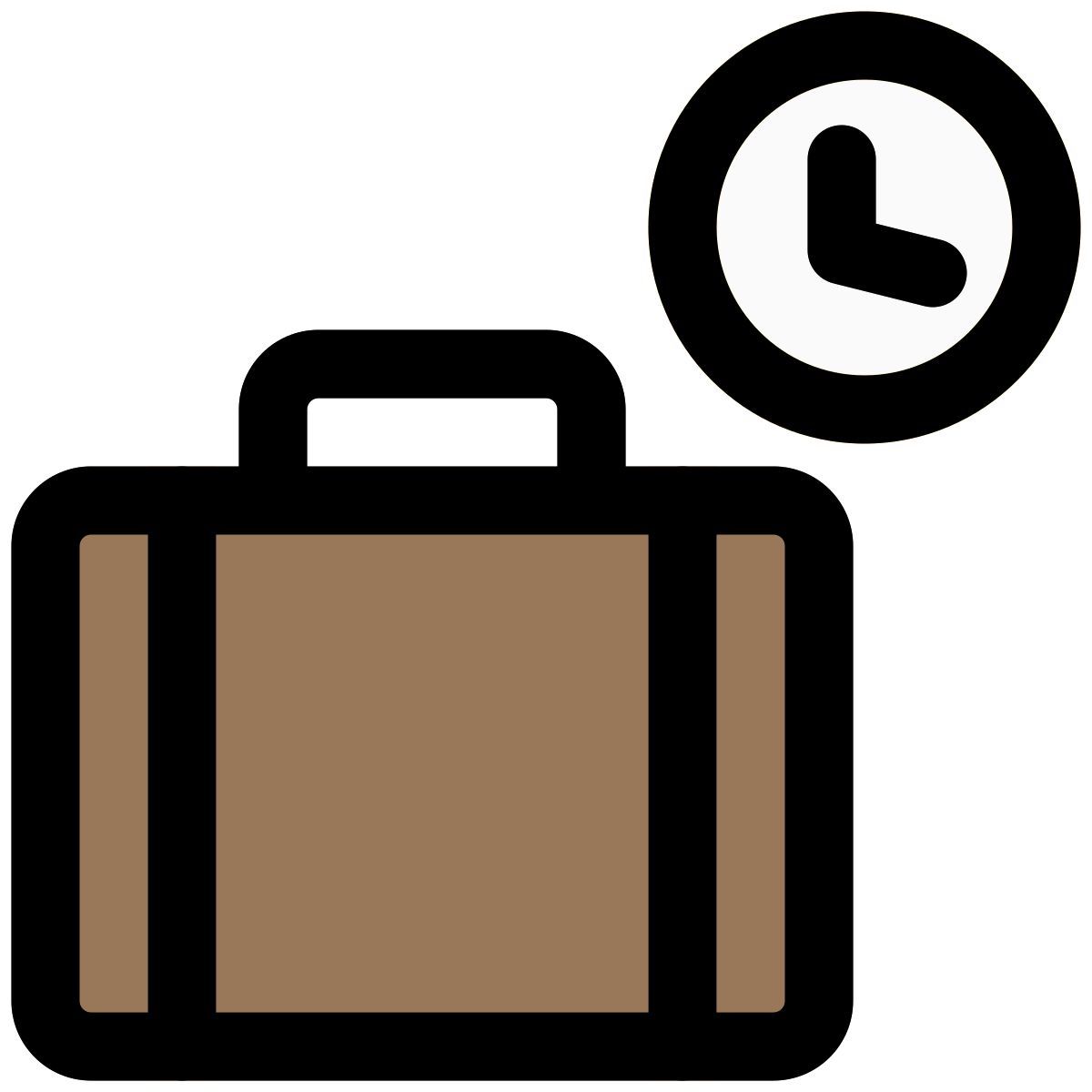 waiting for luggage icon