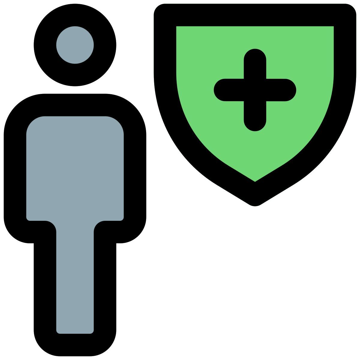 web portal with encryption technology shield layout icon