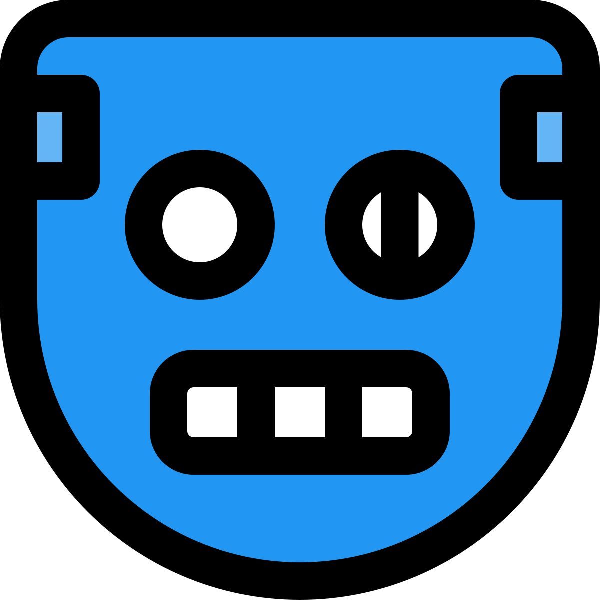 strana maschera da robot icon