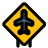 external airport-sign-board-with-an-airplane-layout-traffic-filled-tal-revivo icon