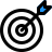 external archery-arrow-on-its-target-isolated-on-white-background-business-filled-tal-revivo icon