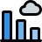 external bar-chart-infographics-on-the-cloud-network-cloud-filled-tal-revivo icon