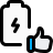 external battery-life-cycle-with-positive-thumbs-up-feedback-battery-filled-tal-revivo icon