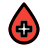 external blood-bank-with-droplet-and-plus-logotype-layout-hospital-filled-tal-revivo icon