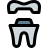 external capping-of-a-tooth-or-dental-crown-isolated-on-a-white-background-dentistry-filled-tal-revivo icon