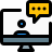 external chatting-with-online-client-chat-conversation-on-desktop-meeting-filled-tal-revivo icon