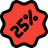 external clothing-store-discount-coupon-of-about-twenty-five-percent-badges-filled-tal-revivo icon