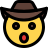 external cowboy-emoticon-with-hat-and-open-mouth-smiley-filled-tal-revivo icon