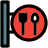 external famous-restaurant-in-the-town-with-kitchenware-on-banner-restaurant-filled-tal-revivo icon