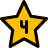 external four-star-rating-performance-isolated-on-white-background-rewards-filled-tal-revivo icon