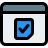 external internet-browser-with-a-reminder-tickmark-selection-votes-filled-tal-revivo icon