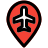 external location-of-airport-on-a-map-layout-airport-filled-tal-revivo icon