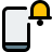 external mobile-phone-on-ringer-mode-with-bell-logotype-action-filled-tal-revivo icon