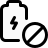 external no-power-or-battery-banned-indication-logotype-battery-filled-tal-revivo icon