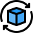 external reload-cube-design-with-loop-arrows-layout-printing-filled-tal-revivo icon