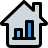 external sales-figure-in-a-bar-chart-format-of-a-house-house-filled-tal-revivo icon