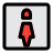 external toilet-for-women-with-female-stickman-logotype-hospital-filled-tal-revivo icon