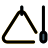 external triangle-music-instrument-with-a-drumstick-layout-instrument-filled-tal-revivo icon