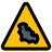 external triangular-shape-animal-trespassing-with-the-bat-logotype-traffic-filled-tal-revivo icon