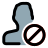 external user-blocked-on-a-social-media-platform-closeupman-filled-tal-revivo icon