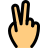 external victory-or-peace-with-two-finger-hand-gesture-votes-filled-tal-revivo icon
