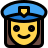 external woman-police-character-in-duty-uniform-emoji-smiley-filled-tal-revivo icon