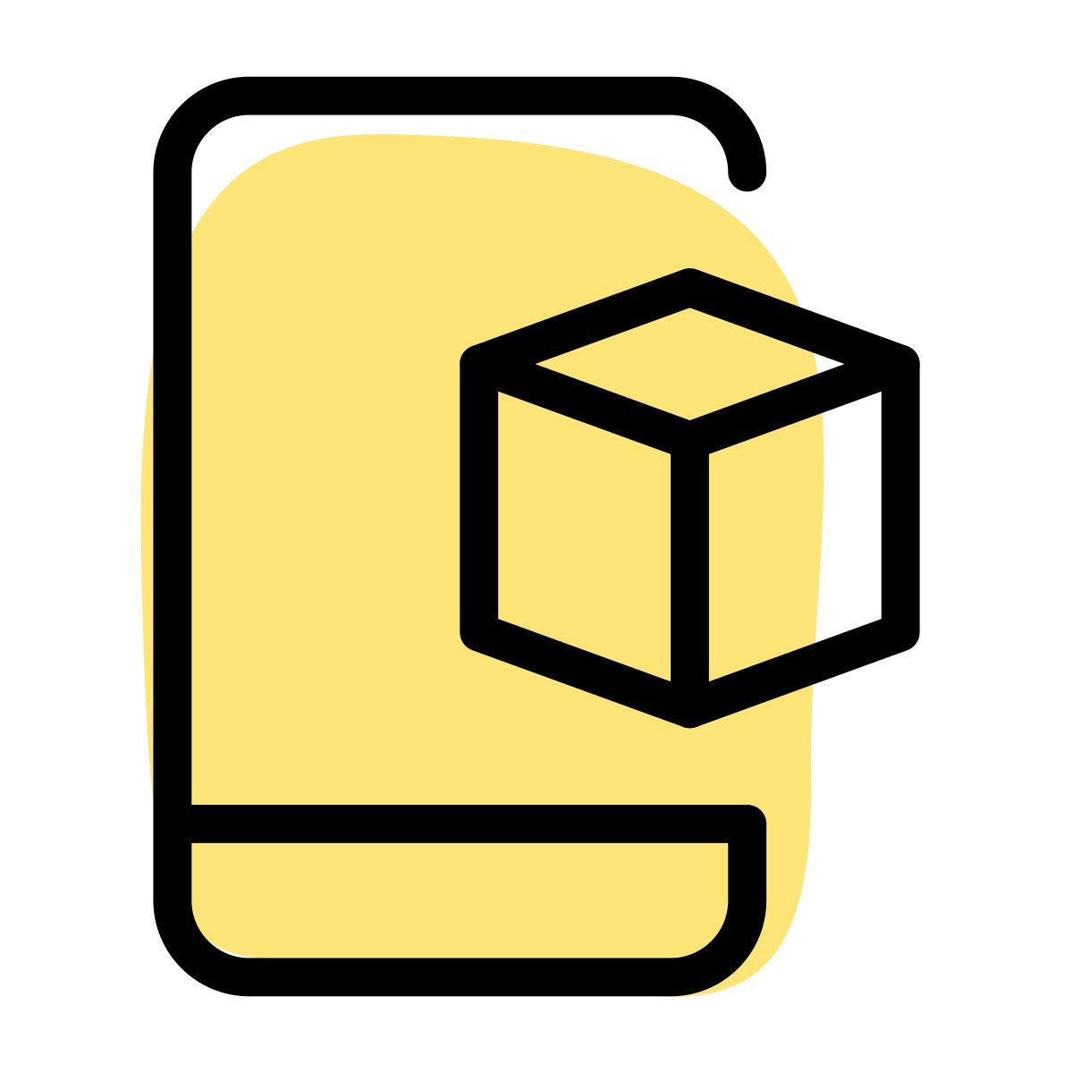 3d design on phone icon