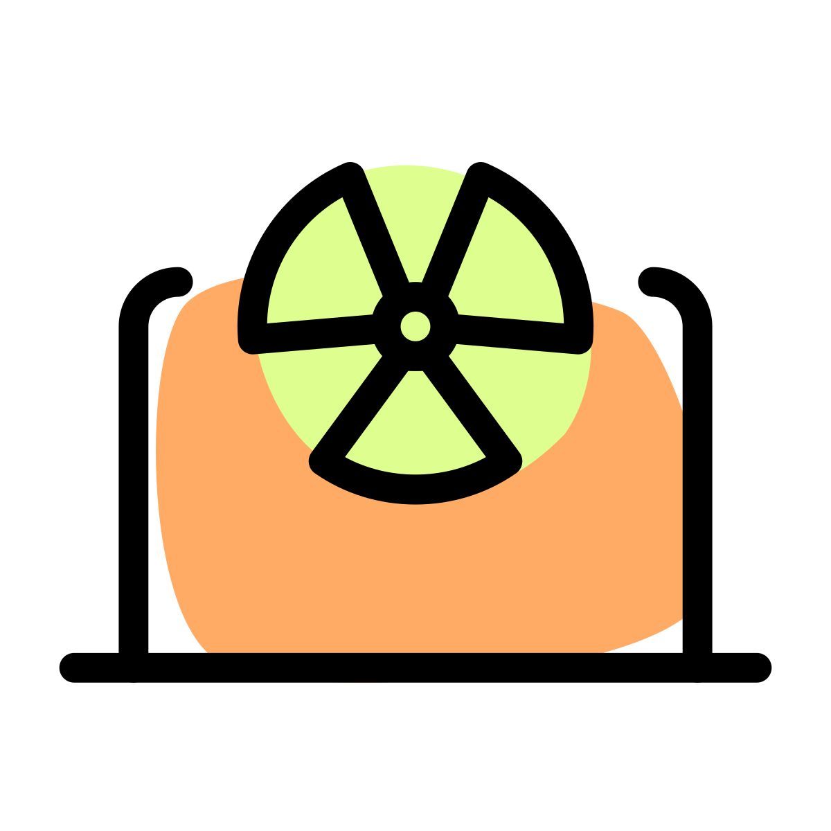 nuclear warning laptop icon