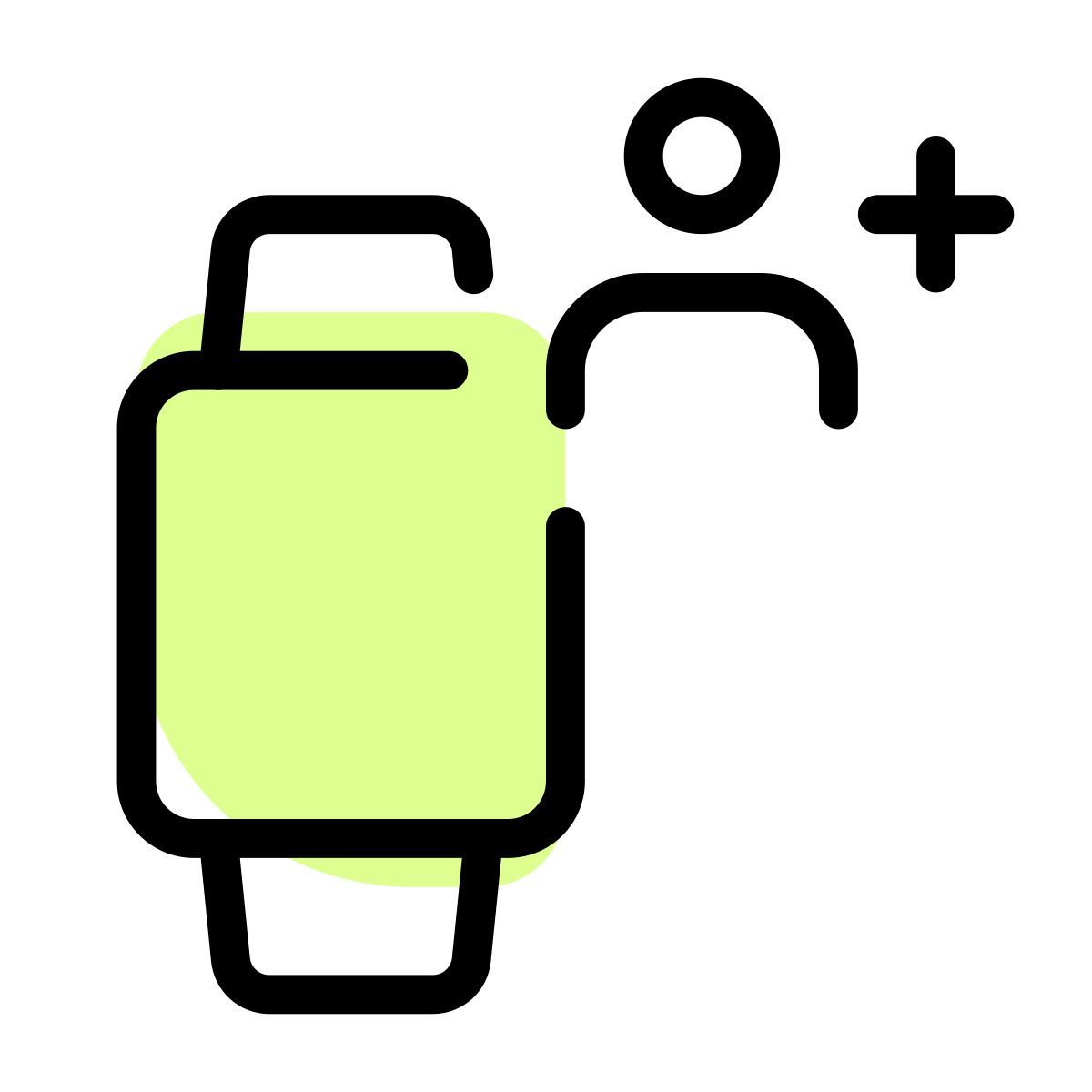adicionar usuário de smartwatch icon