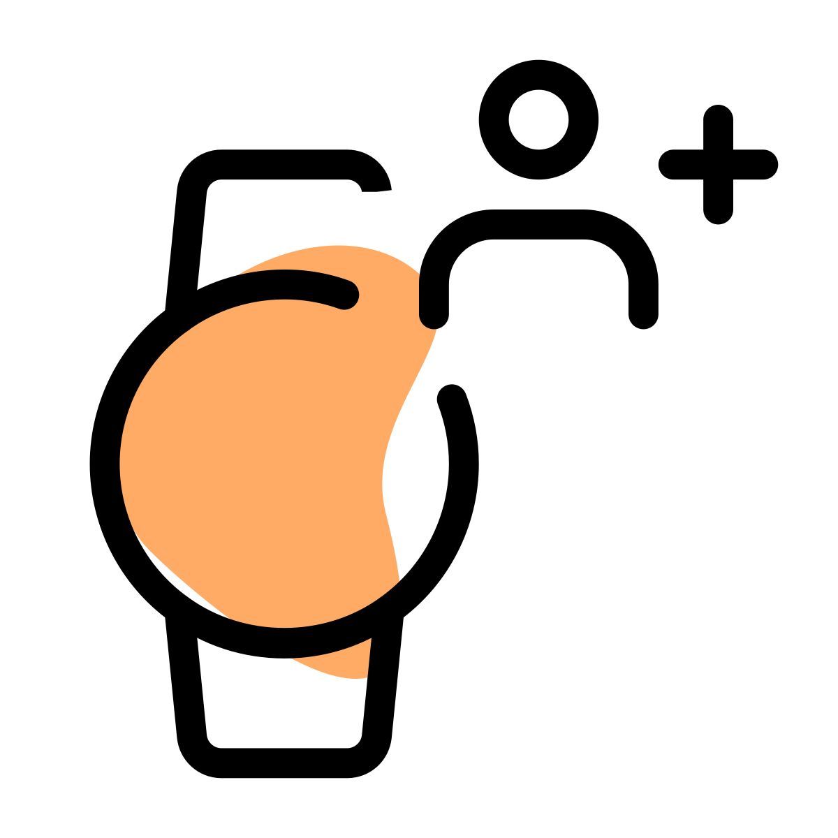 adicionar usuário de smartwatch icon
