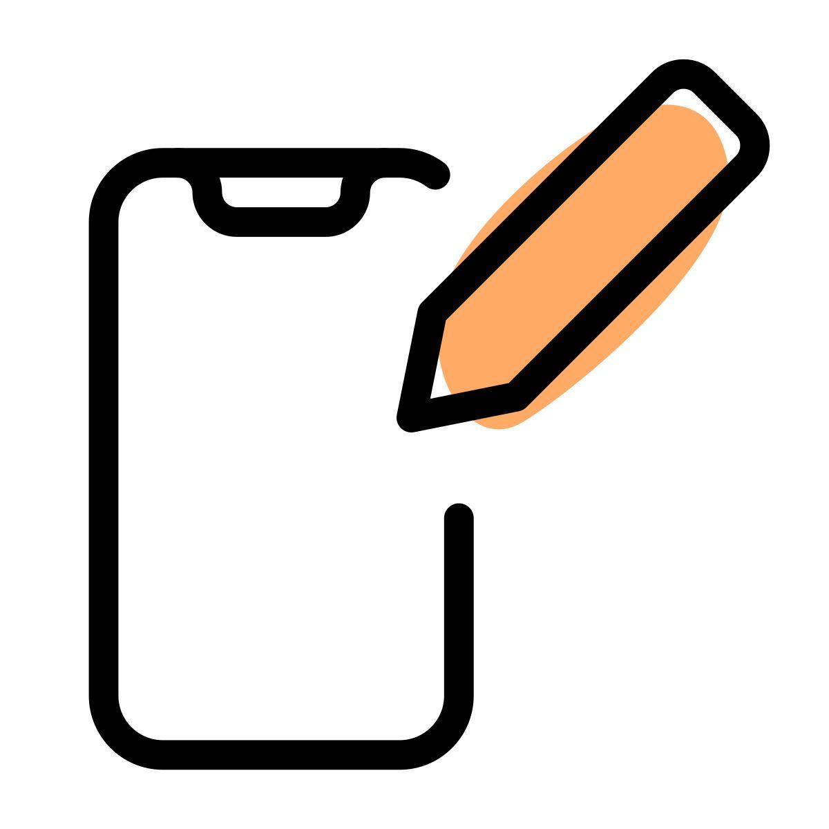 phone stylus icon