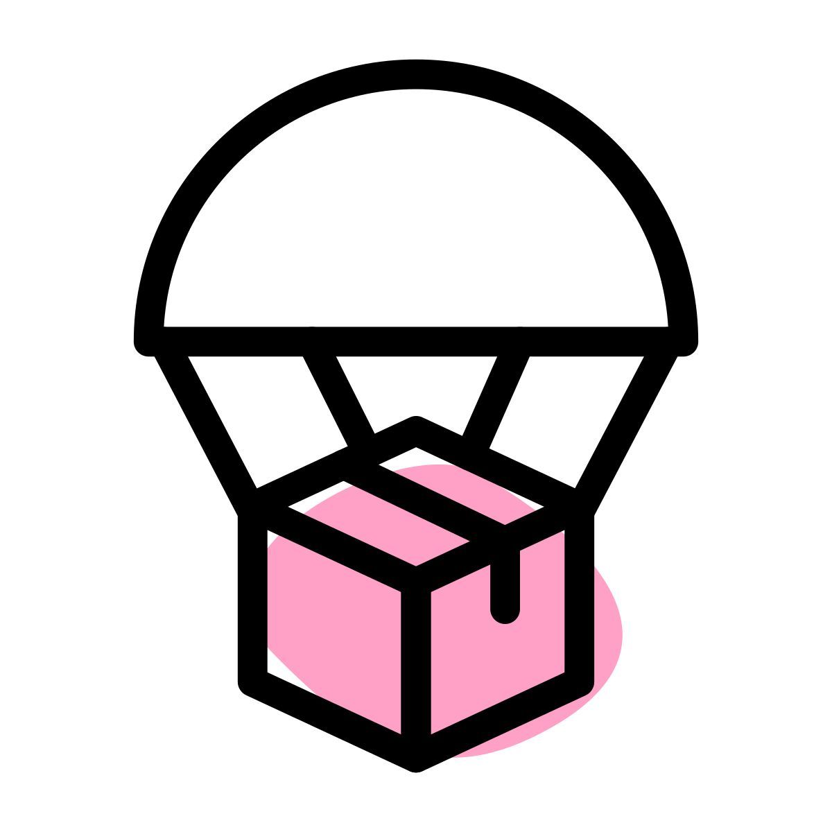 cargo parachute icon