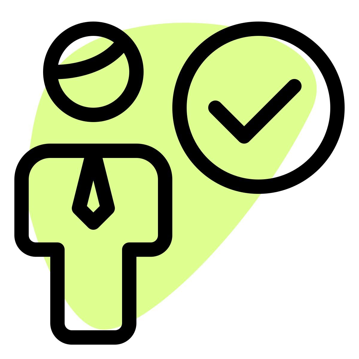 approved list of businessman with verified list icon