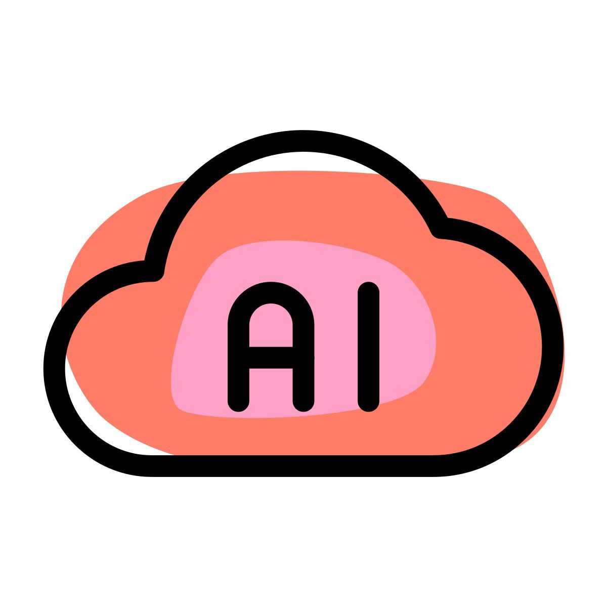 cloud di intelligenza artificiale icon
