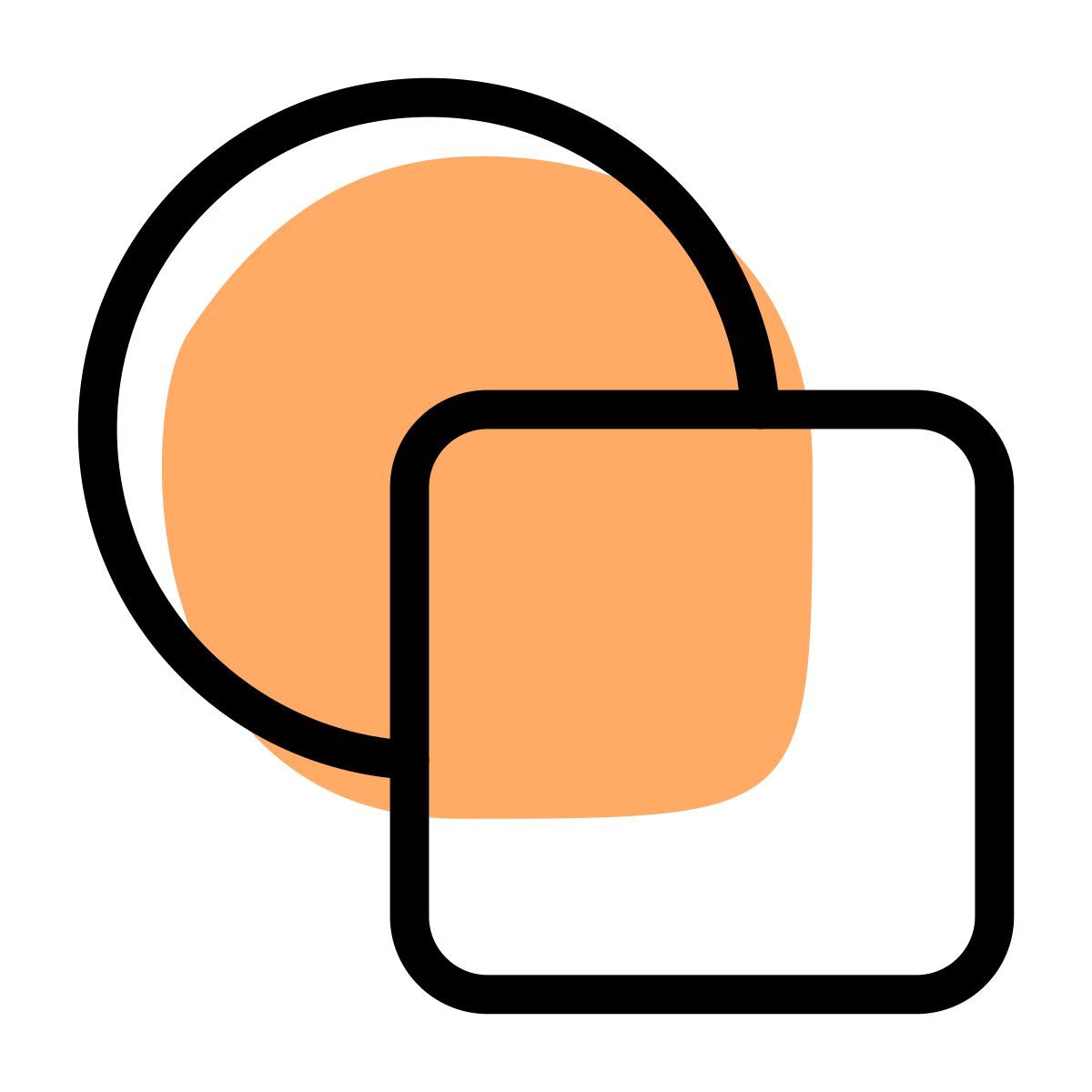 assorted shape tool selector for designing application icon