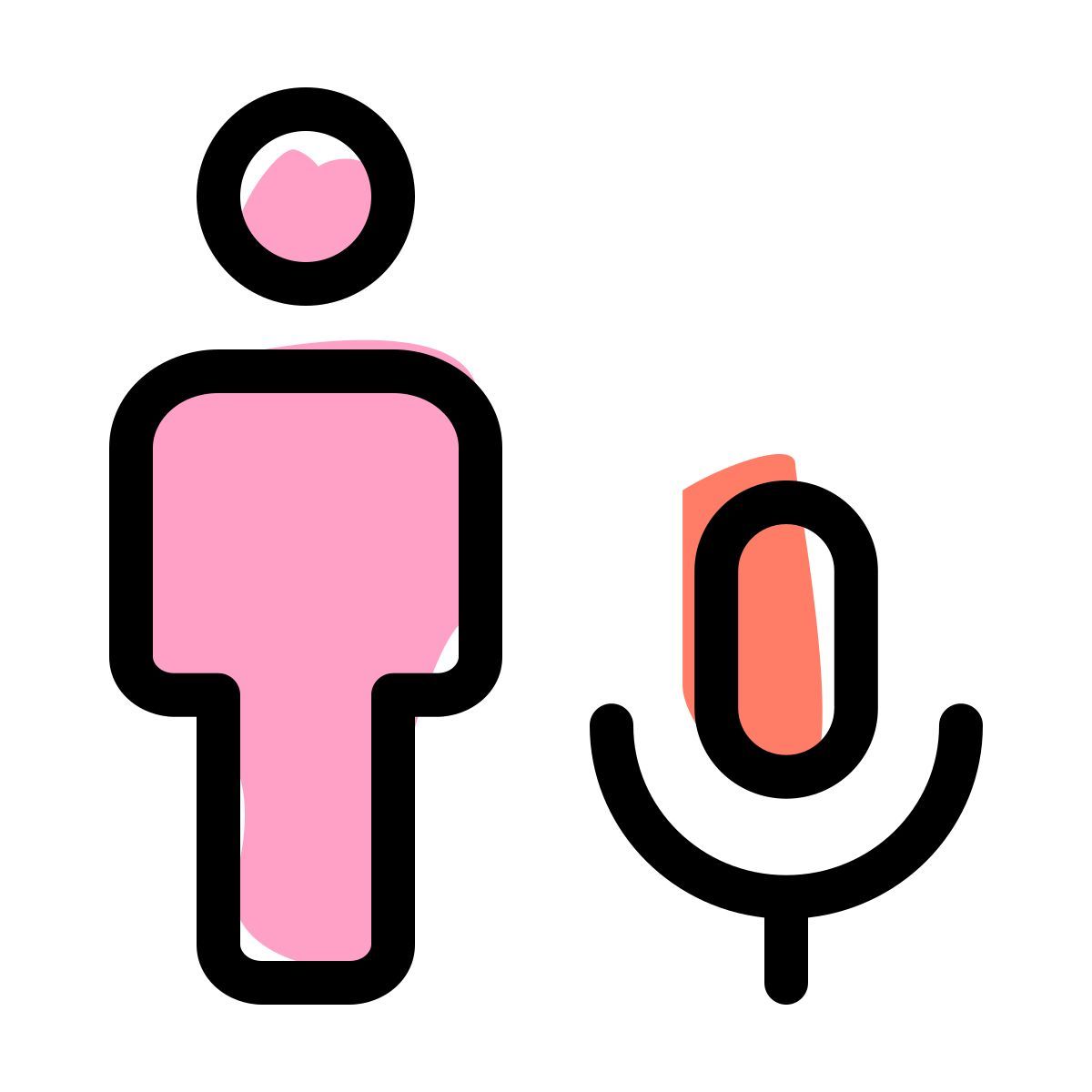 von einem mitarbeiter in einem chat messenger abgespieltes audio icon
