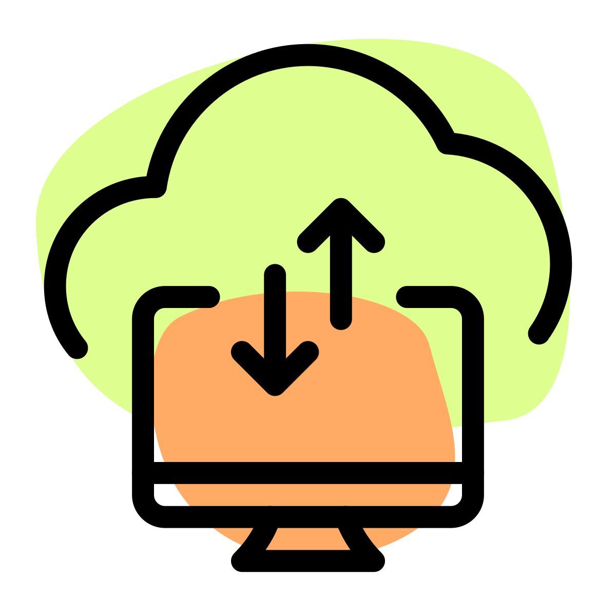backup cloud server icon
