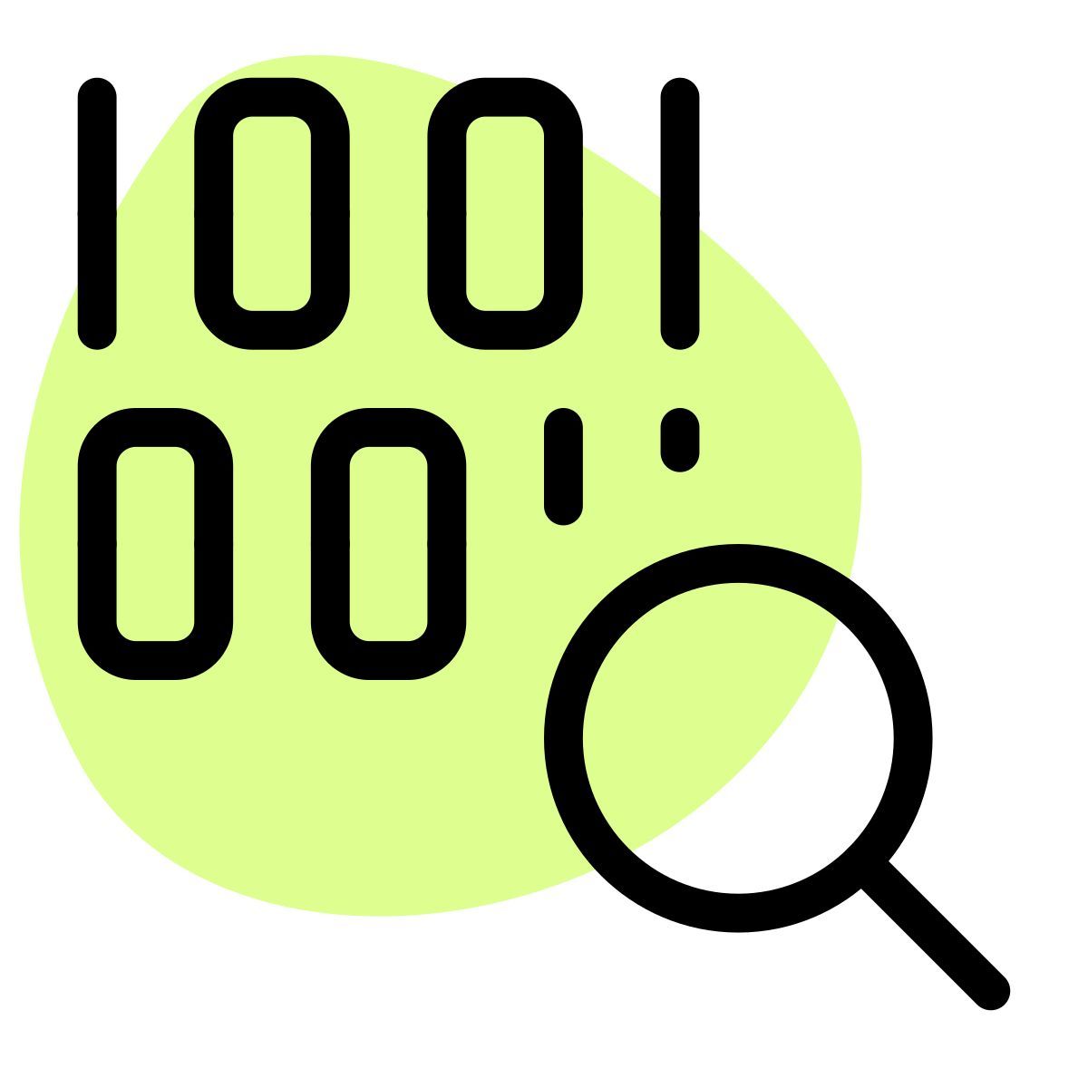 pesquisa de código binário icon